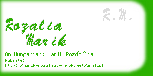 rozalia marik business card